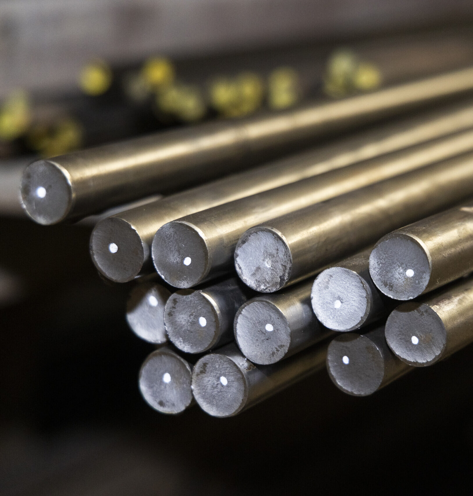 Stacks of structural steel