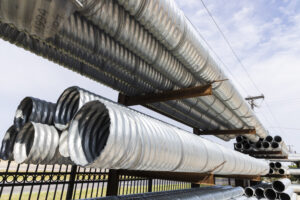 Stacks of culverts